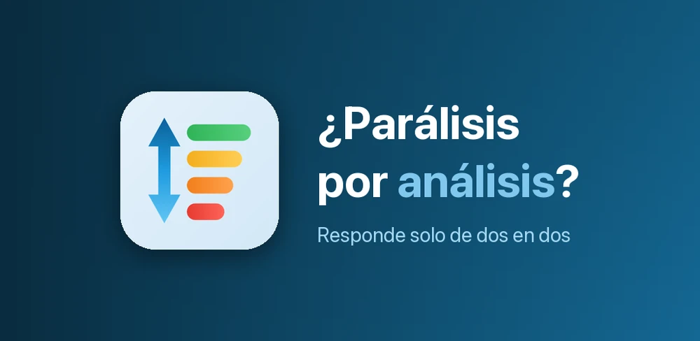 Pantallas de Priorizador mostrando una lista siendo ordenada