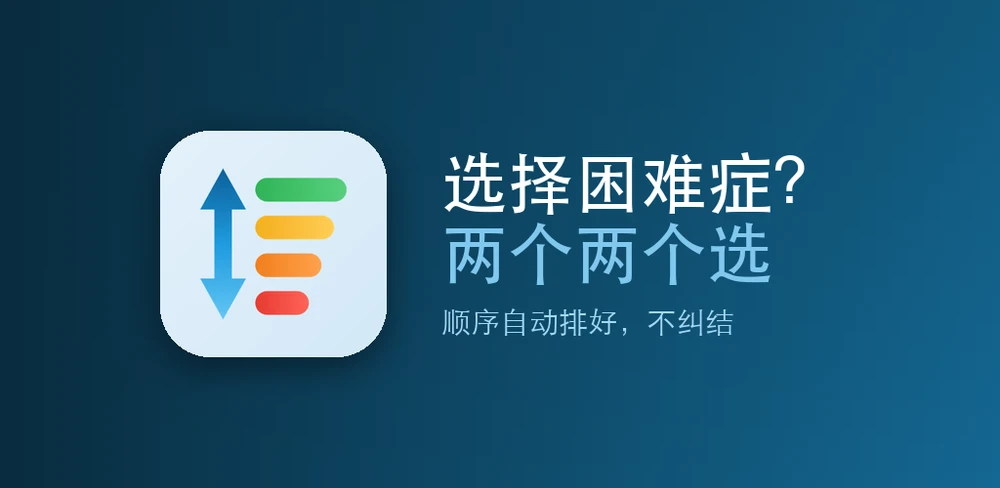 优先排序器界面：正在整理一份清单